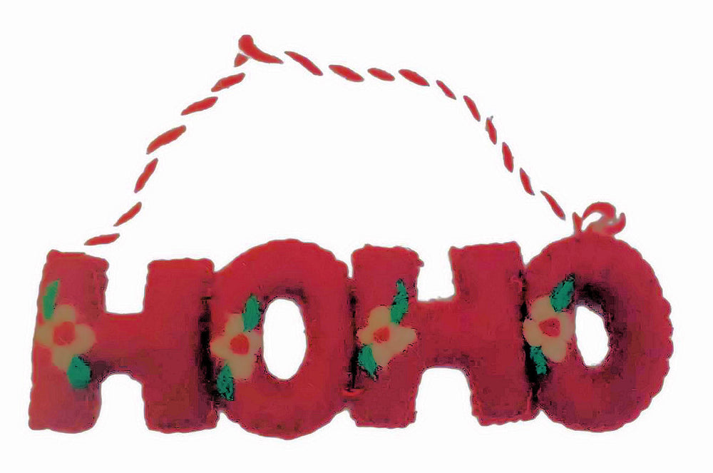 Ho Ho Christmas door hanger