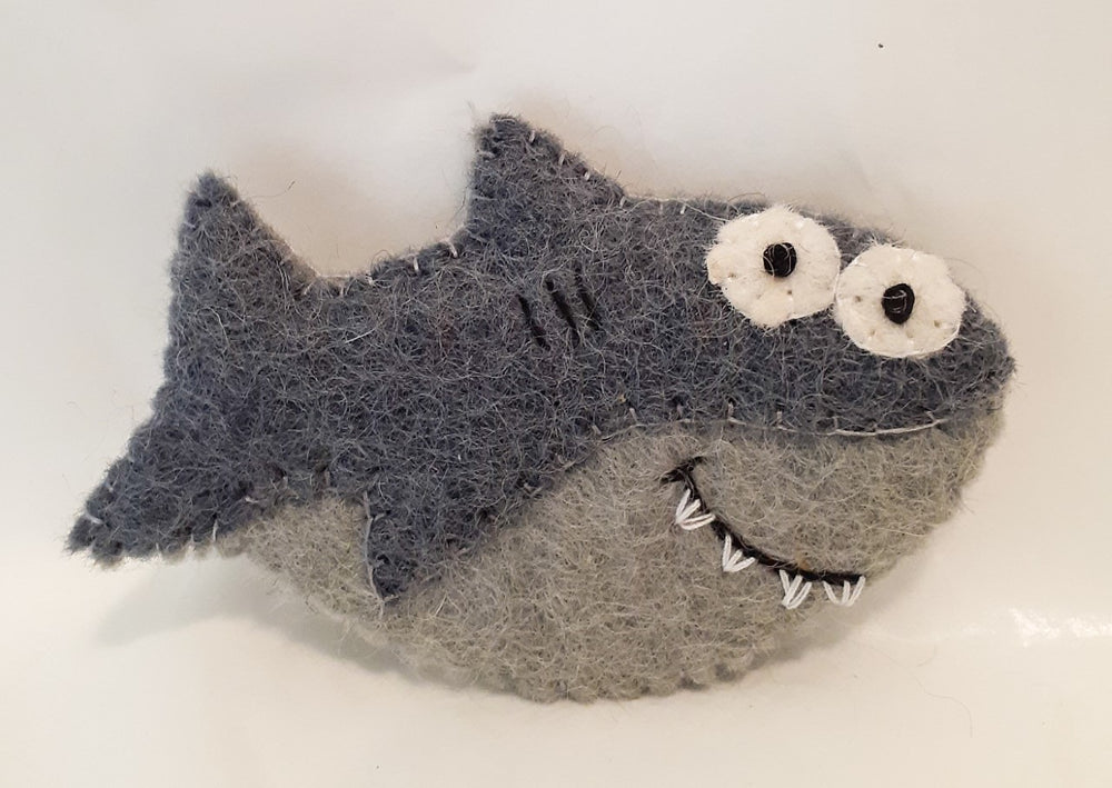 Grey Shark Finger Puppet